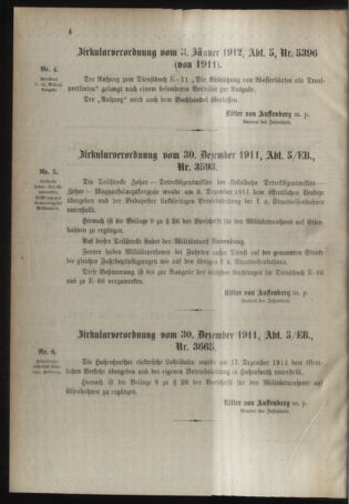 Verordnungsblatt für das Kaiserlich-Königliche Heer 19120108 Seite: 4