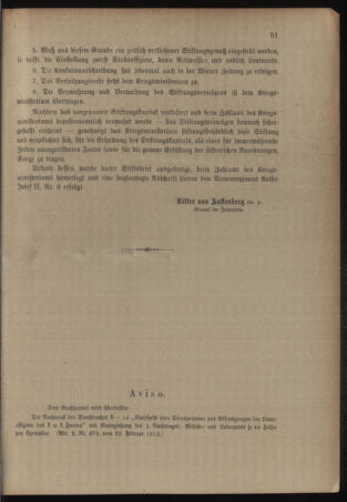 Verordnungsblatt für das Kaiserlich-Königliche Heer 19120228 Seite: 7