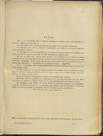 Verordnungsblatt für das Kaiserlich-Königliche Heer 19120712 Seite: 85