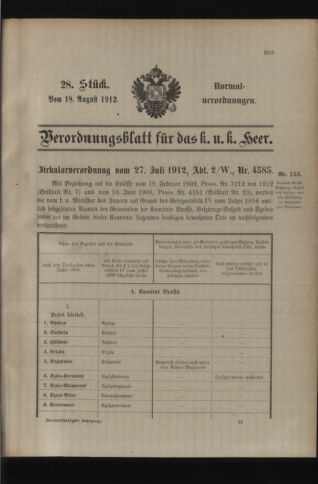 Verordnungsblatt für das Kaiserlich-Königliche Heer