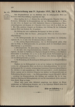 Verordnungsblatt für das Kaiserlich-Königliche Heer 19121004 Seite: 2