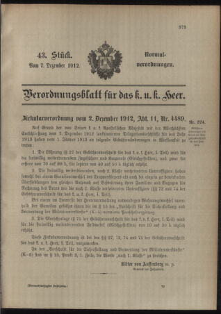 Verordnungsblatt für das Kaiserlich-Königliche Heer