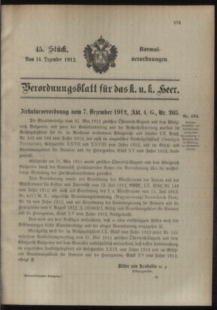 Verordnungsblatt für das Kaiserlich-Königliche Heer