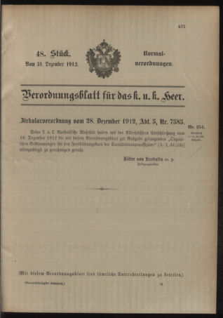 Verordnungsblatt für das Kaiserlich-Königliche Heer 19121231 Seite: 1