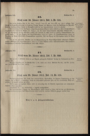 Verordnungsblatt für das Kaiserlich-Königliche Heer 19130201 Seite: 63