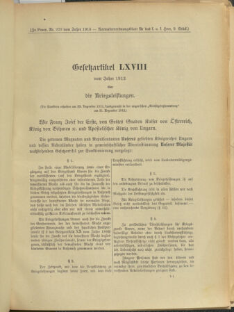 Verordnungsblatt für das Kaiserlich-Königliche Heer 19130215 Seite: 13