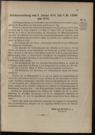 Verordnungsblatt für das Kaiserlich-Königliche Heer 19130215 Seite: 3