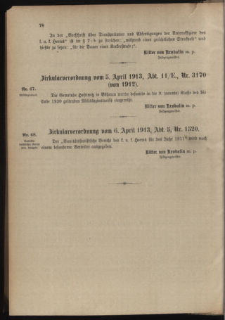 Verordnungsblatt für das Kaiserlich-Königliche Heer 19130405 Seite: 17