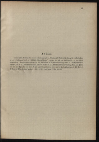 Verordnungsblatt für das Kaiserlich-Königliche Heer 19130503 Seite: 3