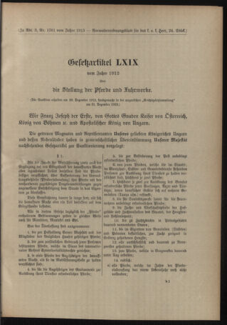 Verordnungsblatt für das Kaiserlich-Königliche Heer 19130517 Seite: 15