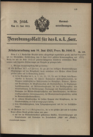 Verordnungsblatt für das Kaiserlich-Königliche Heer