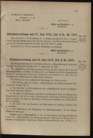 Verordnungsblatt für das Kaiserlich-Königliche Heer 19130705 Seite: 3