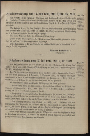 Verordnungsblatt für das Kaiserlich-Königliche Heer 19130719 Seite: 7