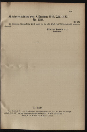 Verordnungsblatt für das Kaiserlich-Königliche Heer 19131213 Seite: 3