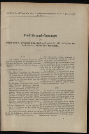 Verordnungsblatt für das Kaiserlich-Königliche Heer 19140117 Seite: 13