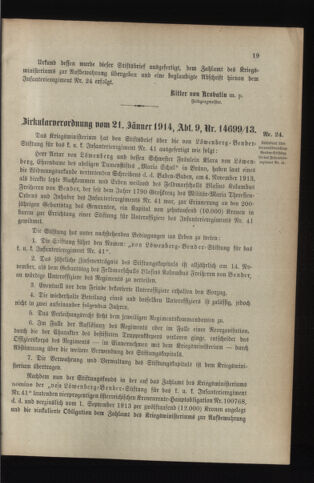 Verordnungsblatt für das Kaiserlich-Königliche Heer 19140131 Seite: 3