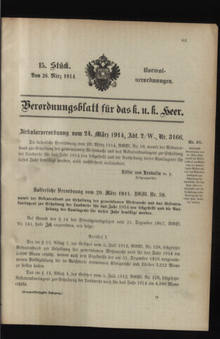 Verordnungsblatt für das Kaiserlich-Königliche Heer