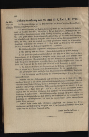 Verordnungsblatt für das Kaiserlich-Königliche Heer 19140523 Seite: 4