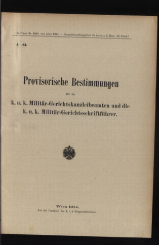 Verordnungsblatt für das Kaiserlich-Königliche Heer 19140606 Seite: 7