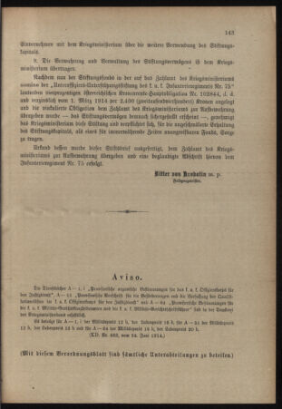 Verordnungsblatt für das Kaiserlich-Königliche Heer 19140704 Seite: 7