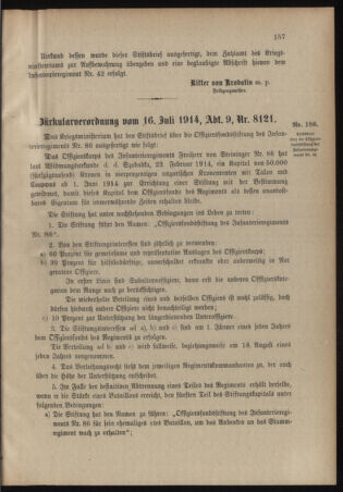 Verordnungsblatt für das Kaiserlich-Königliche Heer 19140725 Seite: 5