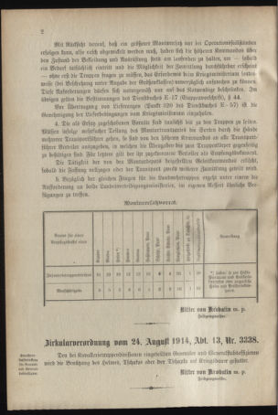 Verordnungsblatt für das Kaiserlich-Königliche Heer 19140822 Seite: 10