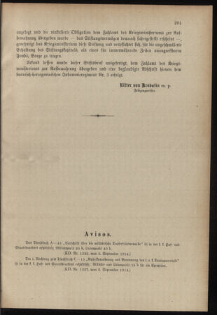 Verordnungsblatt für das Kaiserlich-Königliche Heer 19140912 Seite: 3