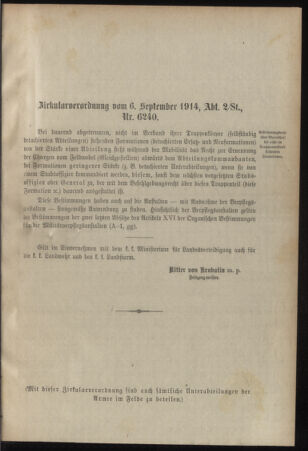 Verordnungsblatt für das Kaiserlich-Königliche Heer 19140912 Seite: 9