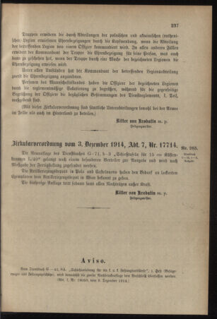 Verordnungsblatt für das Kaiserlich-Königliche Heer 19141212 Seite: 3