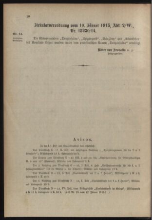 Verordnungsblatt für das Kaiserlich-Königliche Heer 19150116 Seite: 4