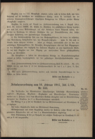 Verordnungsblatt für das Kaiserlich-Königliche Heer 19150306 Seite: 3