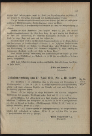 Verordnungsblatt für das Kaiserlich-Königliche Heer 19150501 Seite: 3