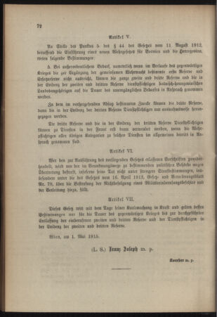 Verordnungsblatt für das Kaiserlich-Königliche Heer 19150506 Seite: 8