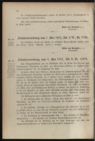 Verordnungsblatt für das Kaiserlich-Königliche Heer 19150515 Seite: 2