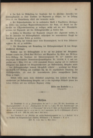 Verordnungsblatt für das Kaiserlich-Königliche Heer 19150515 Seite: 3