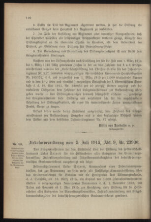 Verordnungsblatt für das Kaiserlich-Königliche Heer 19150710 Seite: 2