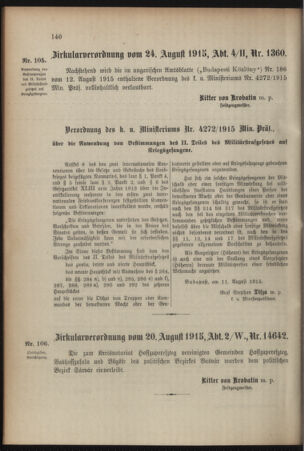 Verordnungsblatt für das Kaiserlich-Königliche Heer 19150828 Seite: 10