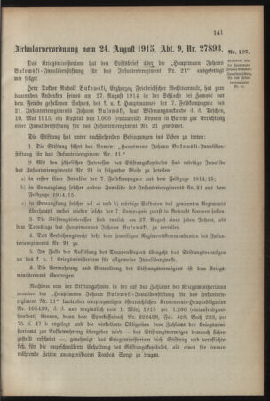 Verordnungsblatt für das Kaiserlich-Königliche Heer 19150828 Seite: 11