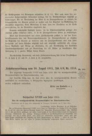 Verordnungsblatt für das Kaiserlich-Königliche Heer 19150828 Seite: 5