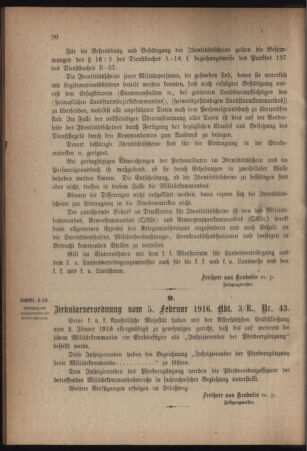 Verordnungsblatt für das Kaiserlich-Königliche Heer 19160212 Seite: 2