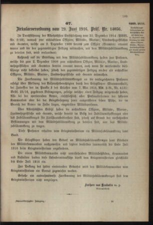 Verordnungsblatt für das Kaiserlich-Königliche Heer 19160708 Seite: 5