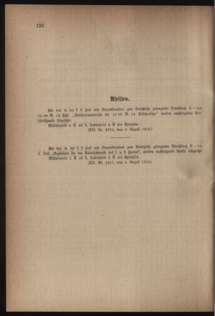 Verordnungsblatt für das Kaiserlich-Königliche Heer 19160812 Seite: 2