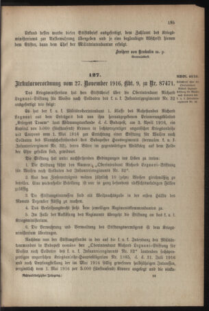 Verordnungsblatt für das Kaiserlich-Königliche Heer 19161202 Seite: 5