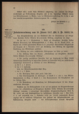 Verordnungsblatt für das Kaiserlich-Königliche Heer 19170127 Seite: 14