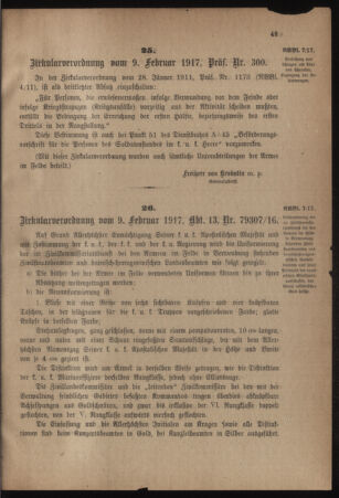 Verordnungsblatt für das Kaiserlich-Königliche Heer 19170217 Seite: 3