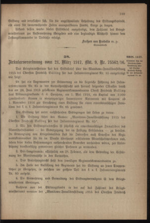 Verordnungsblatt für das Kaiserlich-Königliche Heer 19170331 Seite: 7