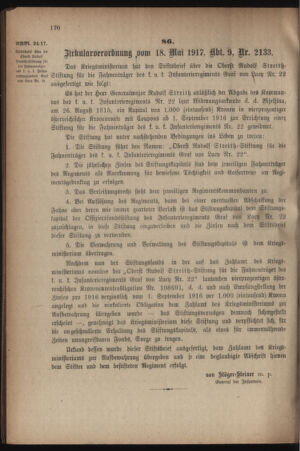 Verordnungsblatt für das Kaiserlich-Königliche Heer 19170526 Seite: 8