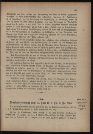 Verordnungsblatt für das Kaiserlich-Königliche Heer 19170623 Seite: 5