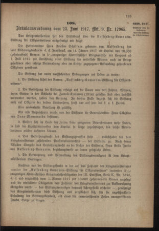 Verordnungsblatt für das Kaiserlich-Königliche Heer 19170630 Seite: 3