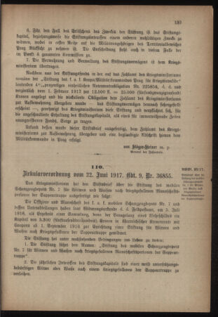 Verordnungsblatt für das Kaiserlich-Königliche Heer 19170630 Seite: 5